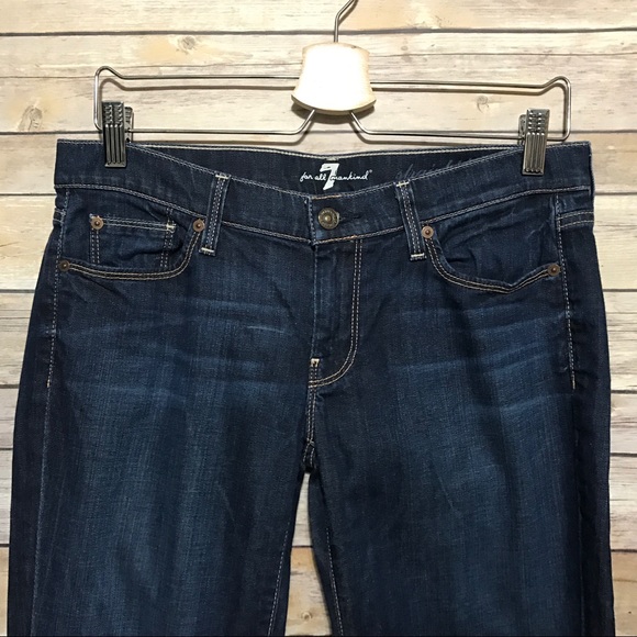 7FAMK Dark Wash Straight Leg Jeans - Picture 2 of 6